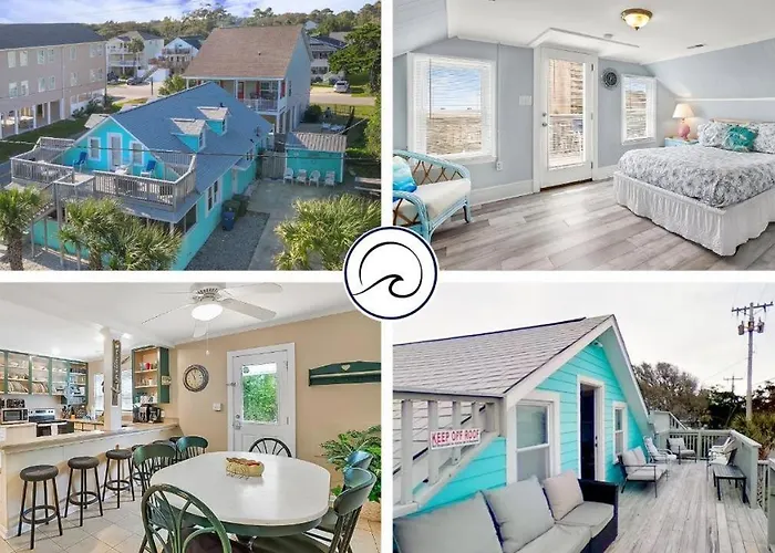 The Margaritaville House! Sleeps 13! Ocean Views And Rooftop Deck Myrtle Beach
